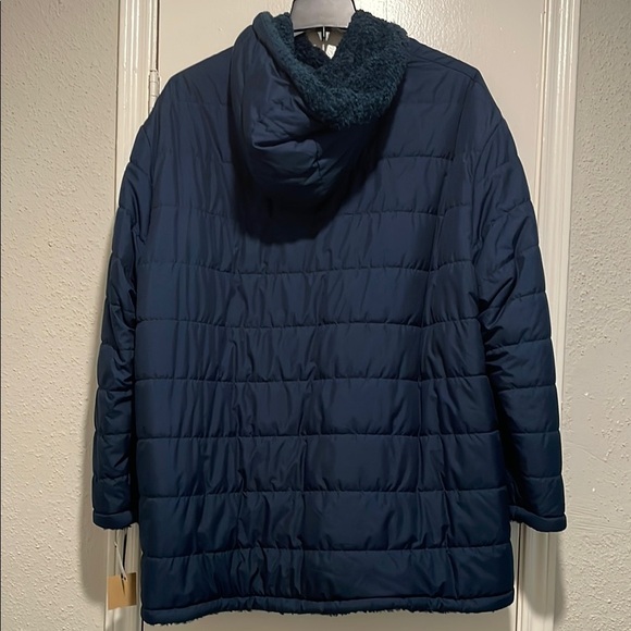 Halogen Reversible Blue Puffer Jacket with Sporty Style - Picture 2 of 4